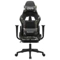 Miniatyrbillede 4 af 11: vidaXL gamingstol m. massage og fodstøtte kunstlæder sort camouflage
