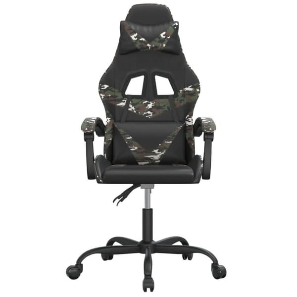 vidaXL drejelig gamingstol kunstlæder sort og camouflage