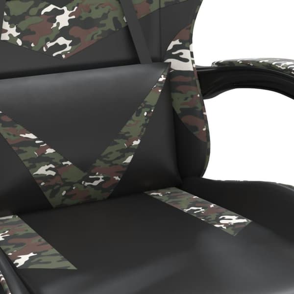 vidaXL drejelig gamingstol kunstlæder sort og camouflage