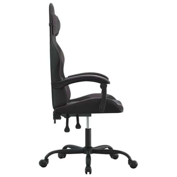 vidaXL drejelig gamingstol kunstlæder sort og grå