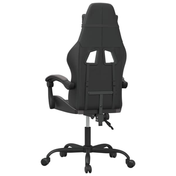 vidaXL drejelig gamingstol kunstlæder sort og grå