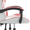 Miniatyrbild 7 av 11: vidaXL Gamingstol vit och rosa konstläder
