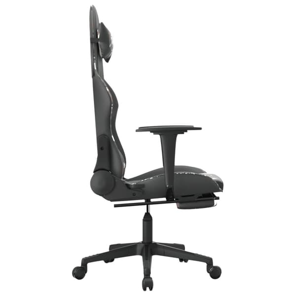 vidaXL gamingstol med fodstøtte kunstlæder sort og camouflage