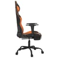 Miniatyrbild 4 av 11: vidaXL Gamingstol med fotstöd svart och orange konstläder