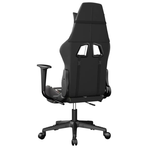 vidaXL Gamingstol med fotstöd svart och kamouflage konstläder
