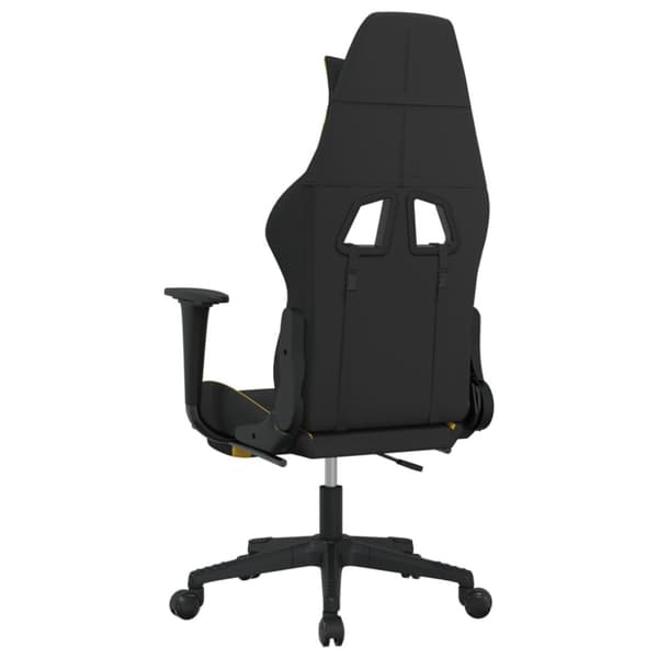 vidaXL Gamingstol med fotstöd svart och gul tyg