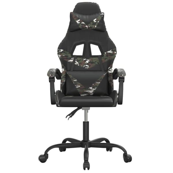 vidaXL Gamingstol svart och kamouflage konstläder
