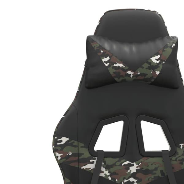 vidaXL Gamingstol svart och kamouflage konstläder