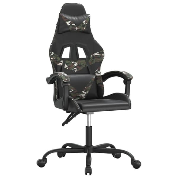 vidaXL Gamingstol svart och kamouflage konstläder