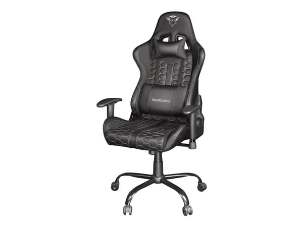 Trust Gaming GXT 708 Resto - Spillestol - ergonomisk - liggestol - armlener - T-formet - tipping - roterende - svart