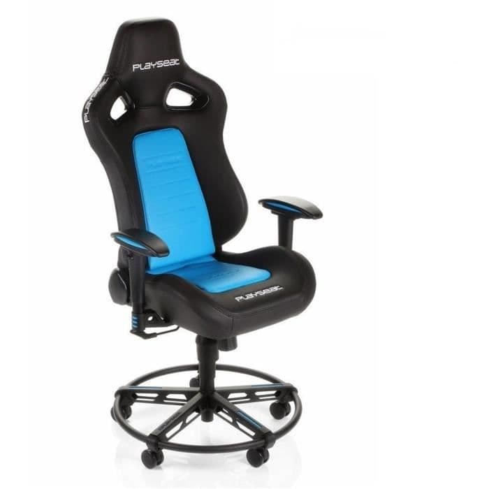 PLAYSEAT Kontorsstol för Gamer L33T - Imiterat läder - Kompatibel med alla konsoler - Justerbara armstöd - Blå