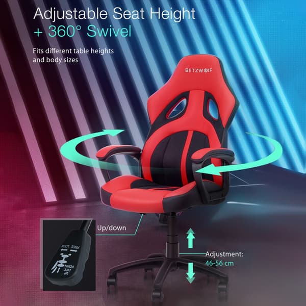 BlitzWolf gaming stol kontors racing vridbar skrivbordsstol