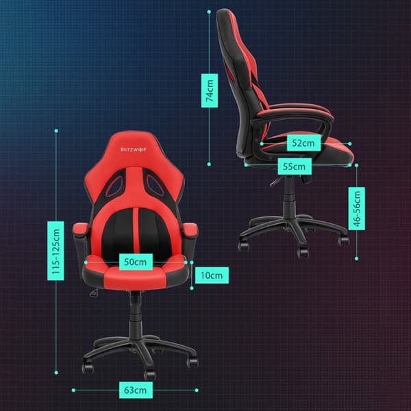 BlitzWolf gaming stol kontors racing vridbar skrivbordsstol