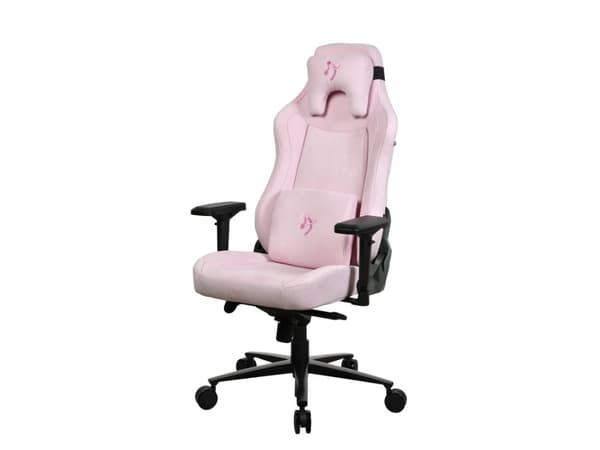 Arozzi Vernazza Supersoft - Stol - ergonomisk - armlener - T-formet - tipping - roterende - stoff - rosa