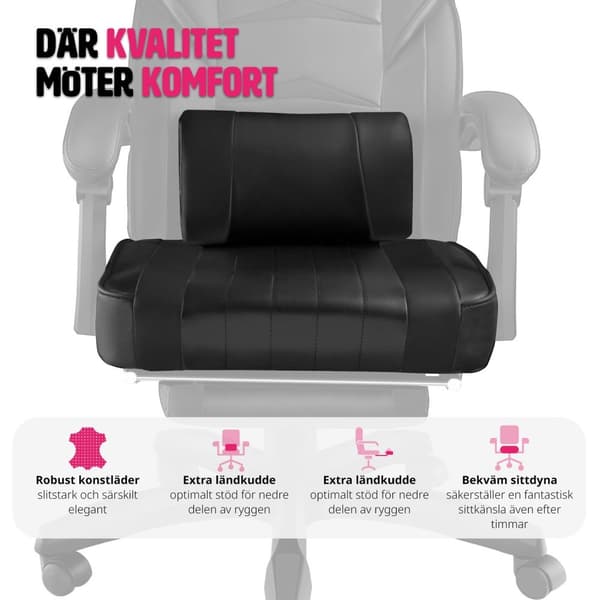 Gamingstol Comodo - svart/svart