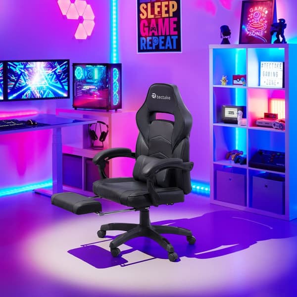 Gamingstol Comodo - svart/svart