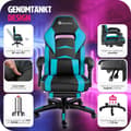 Miniatyrbild 7 av 11: Gamingstol Comodo - svart/azurblå