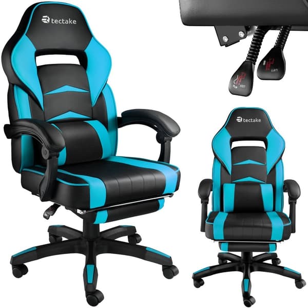 Gamingstol Comodo - svart/azurblå