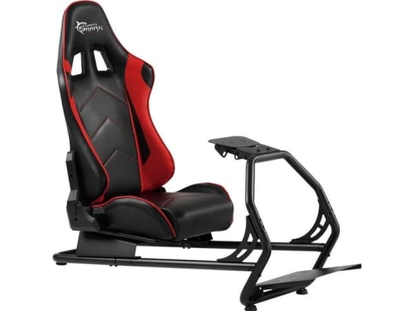 Žaidimų kėdė lenktynėms White Shark King of Speed Racing simulation cockpit