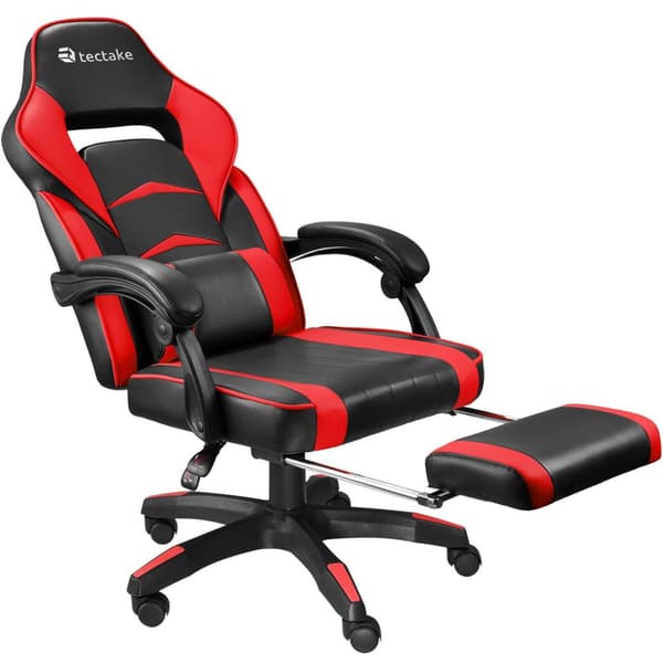 Gamingstol Comodo | med fotstøtte - svart/rød