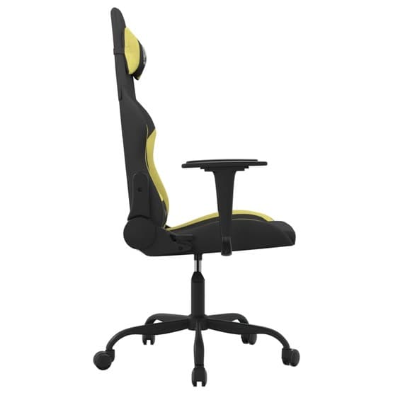 Gamingstol Svart Och Ljusgrön Tyg