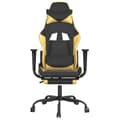 Miniatyrbild 3 av 8: Gamingstol Med Fotstöd Guld Och Svart Konstläder