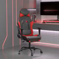 Miniatyrbild 1 av 8: Gamingstol Med Fotstöd Svart Och Röd Konstläder-5