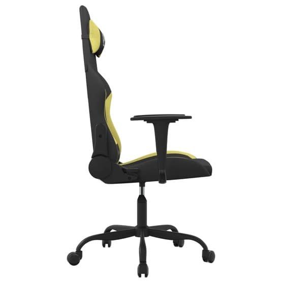 Gamingstol Med Massage Svart Och Ljusgrön Tyg