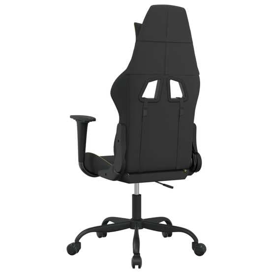 Gamingstol Med Massage Svart Och Ljusgrön Tyg
