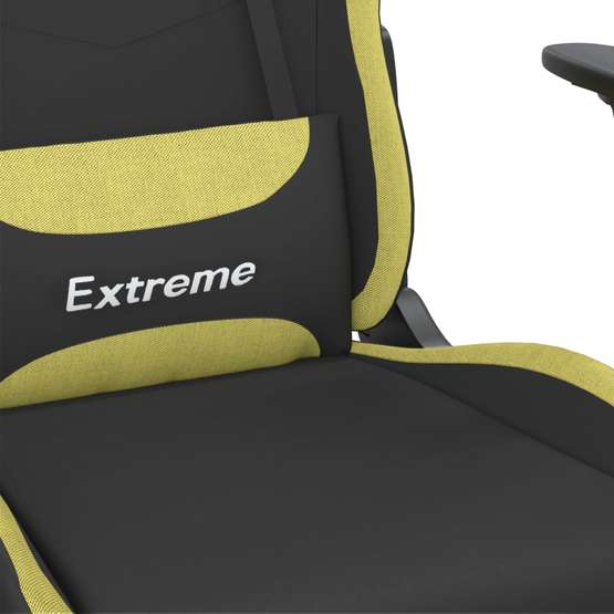 Gamingstol Med Massage Svart Och Ljusgrön Tyg