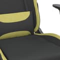 Miniatyrbild 7 av 8: Gamingstol Med Fotstöd Och Massage Svart Och Ljusgrön Tyg