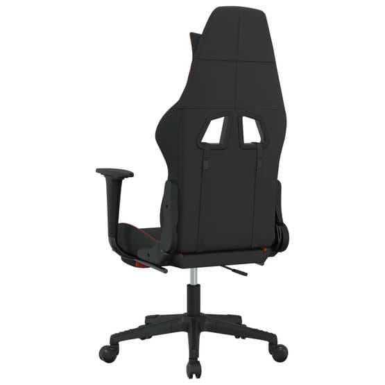 Gamingstol Med Fotstöd Och Massage Svart Och Röd Tyg