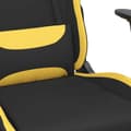 Miniatyrbild 7 av 8: Gamingstol Med Fotstöd Och Massage Svart Och Gul Tyg