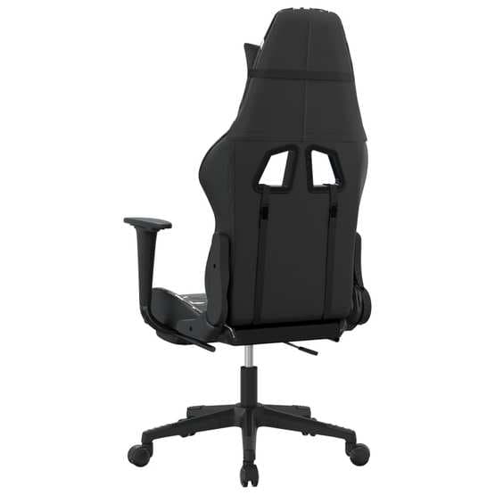 Gamingstol Med Massage Och Fotstöd Svart Kamouflage Konstläder-4