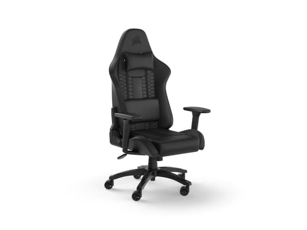 Corsair | TC100 Relaxed (Leatherette) - Spillestol - Lær - Opptil 120 kg | Svart