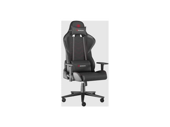 Genesis Nitro 550 G2 - Spillestol - ergonomisk - liggestol - armlener - T-formet - tipping - stoff, økolær - svart