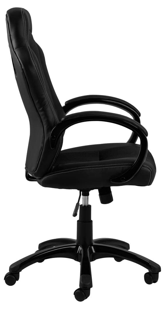 Race gamer stol PU kunstskinn svart.