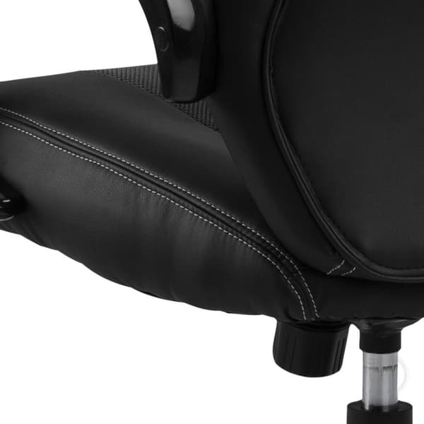 Race gamer stol PU kunstskinn svart.