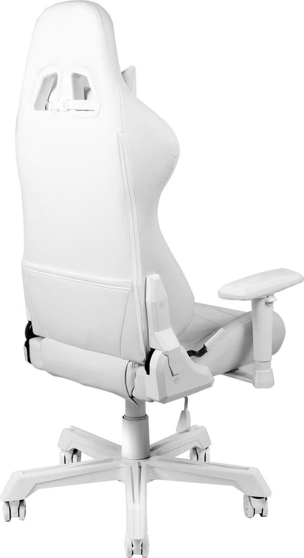 DELTACO GAMING -pelituoli tekonahkaa RGB-valolla - valkoinen