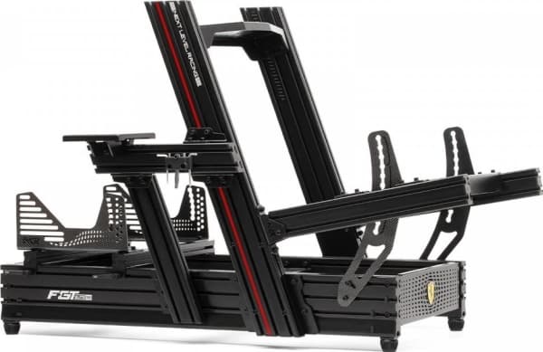 Next Level Racing F- GT Elite 160 Scuderia Ferrari Edition - Kappløpsimulatorcockpit - aluminium, pulverbelagt karbonstål - svart anodisert finish