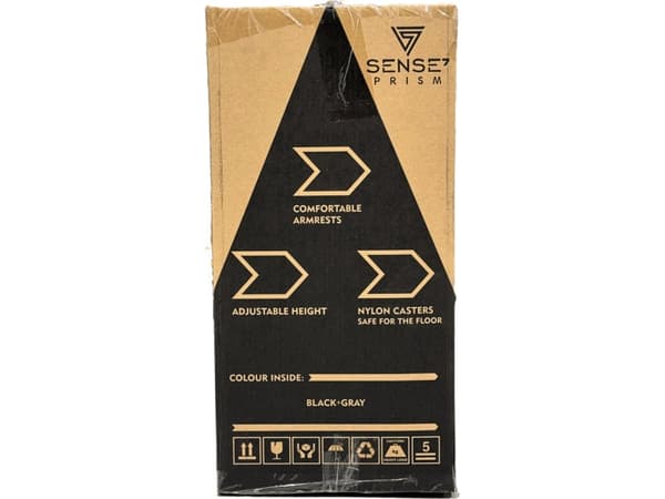 SENSE7 Prism kangas nojatuoli musta-harmaa