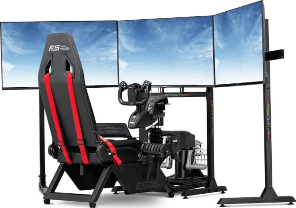 Next Level Racing - Flysimulator cockpit - ergonomisk - høydensitetsskumplast