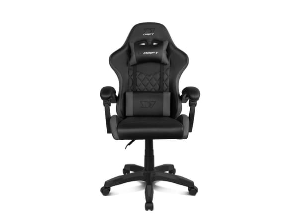 DRIFT DR35BG, PC-gamingstol, 100 kg, Polstret Sete, Polstret Rygg, Svart/grått, Metall
