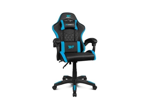 DRIFT DR35BL, PC-gamingstol, 100 kg, Polstret Sete, Polstret Rygg, Svart/blått, Metall