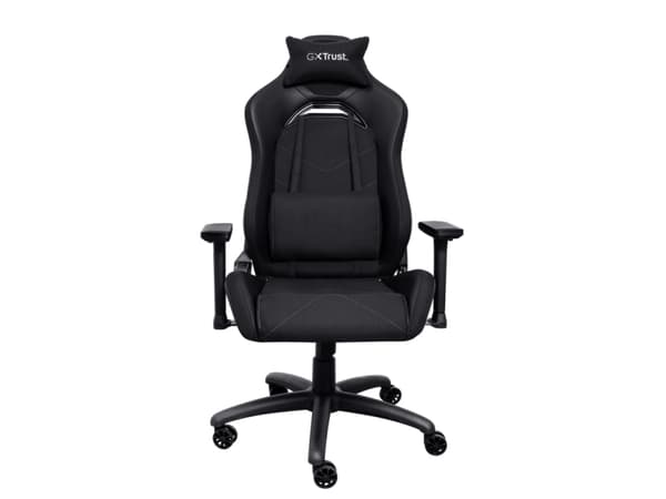 Trust GXT 714 Ruya - Spelstol - armstöd - T-formad - lutning - svängtapp - högdensitetsskum, PU-behandlat läder, plast - svart