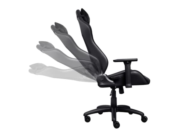 Trust GXT 714 Ruya - Spelstol - armstöd - T-formad - lutning - svängtapp - högdensitetsskum, PU-behandlat läder, plast - svart