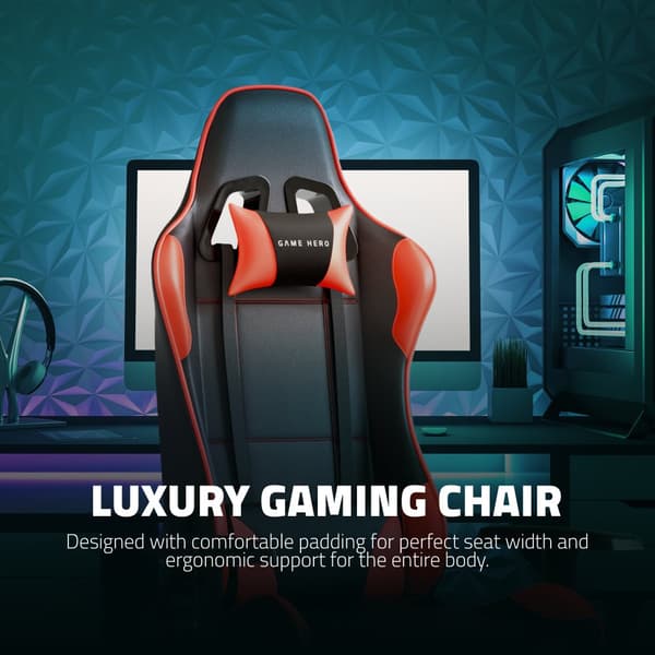 GAME HERO® Winner X1 pelituoli Säädettävät käsinojat - Tuoli jalkatuella