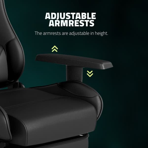 GAME HERO® Winner X1 Gamingstol Justerbara armstöd - stol med fotstöd - Kontorsstol - Spelstol