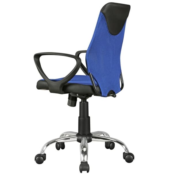Rootz Barnskrivbord Svart Blå för barn från 6 med ryggstöd Snurrstol för barn Barnstol ergonomisk - Höjdjusterbar stol