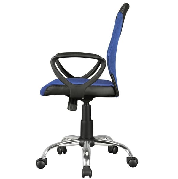 Rootz Barnskrivbord Svart Blå för barn från 6 med ryggstöd Snurrstol för barn Barnstol ergonomisk - Höjdjusterbar stol